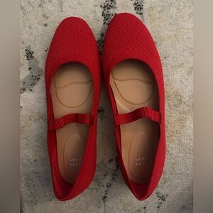 a new day Red Womens Mary Jane Flats